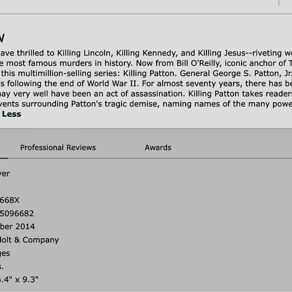 KILLING PATTON Bill O’Reilly and Martin Dugard Hardback Book - Picture 12 of 12